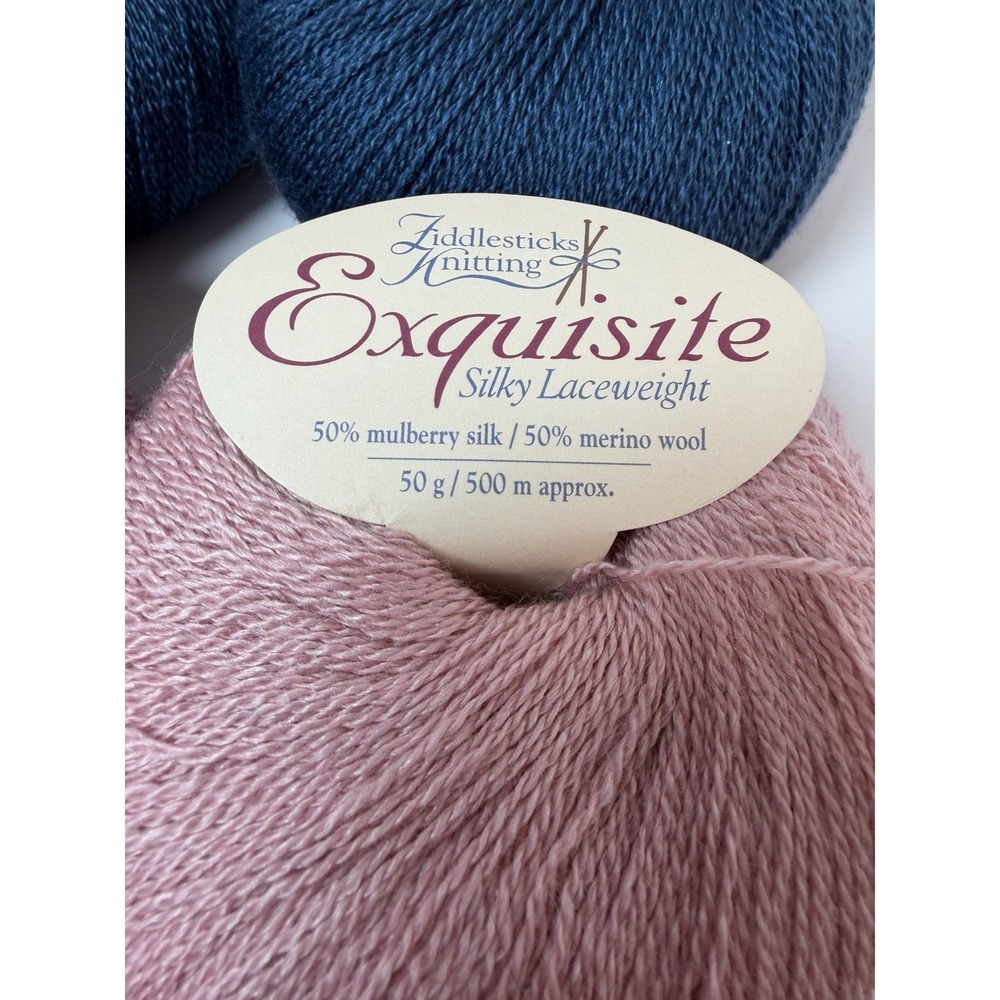 Fiddlesticks Knitting Exquisite Mulberry Silk Merino Yarn LOT 4 Balls Laceweight - Picture 2 of 6